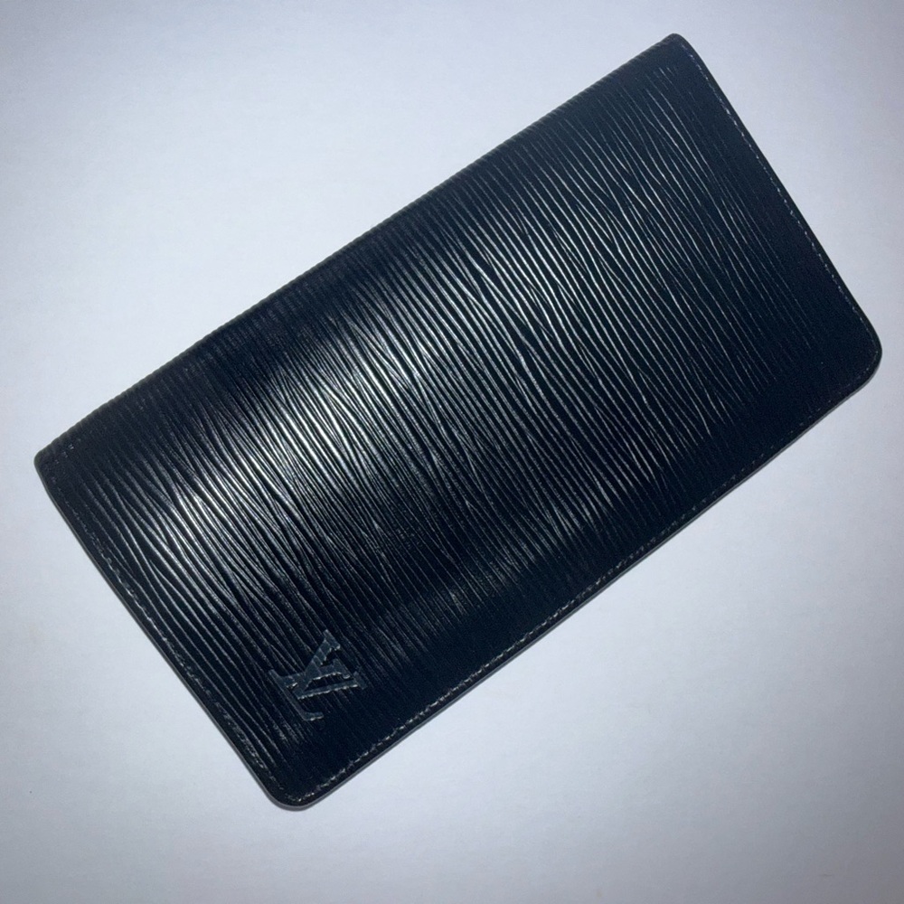 Louis Vuitton Black Textured Epi Leather Long Wallet